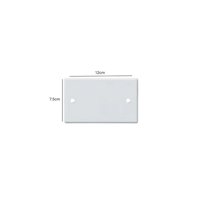 Placa Ciega Con Soporte Blanco PP