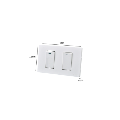 Interruptor Doble Armado 9/12 16A Blanco SEC