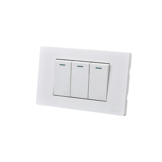 Interruptor Triple Armado 9/12 16A Blanco SEC
