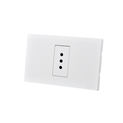 Tomacorriente Simple Puenteado Armado 10A Blanco SEC