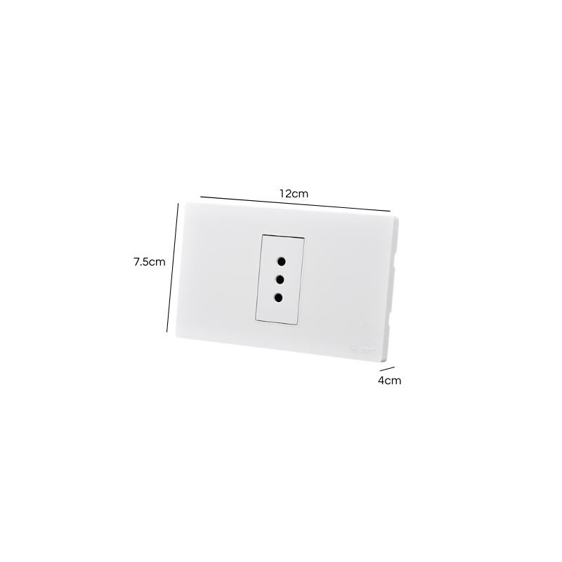 Tomacorriente Simple Puenteado Armado 10A Blanco SEC