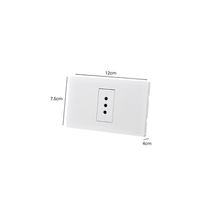 Tomacorriente Simple Puenteado Armado 10A Blanco SEC