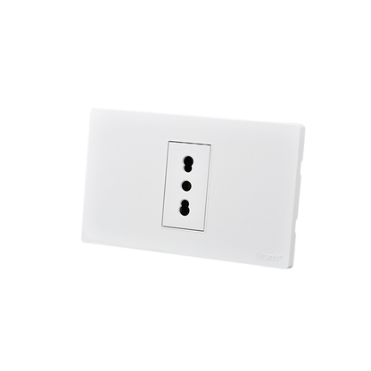 Tomacorriente Simple Puenteado Armado 16A Blanco SEC