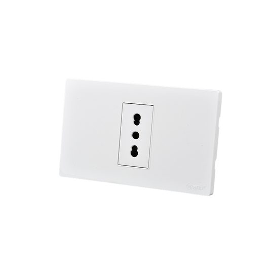 Tomacorriente Simple Puenteado Armado 16A Blanco SEC