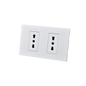 Tomacorriente Doble Puenteado Armado 16A Blanco SEC