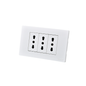 Tomacorriente Triple Puenteado Armado 16A Blanco SEC