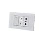 Interruptor Puenteado Armado 9/12 16A + 2 Tomacorrientes 16A Blanco SEC