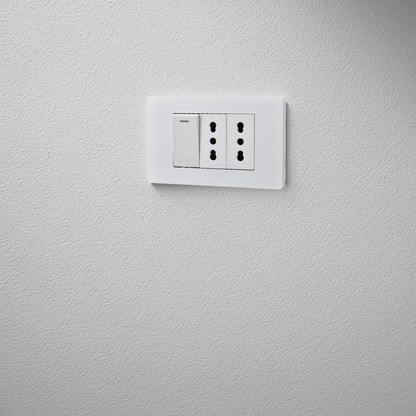Interruptor Puenteado Armado 9/12 16A + 2 Tomacorrientes 16A Blanco SEC