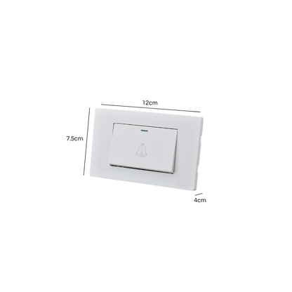 Interruptor Pulsador Simple 10A Blanco