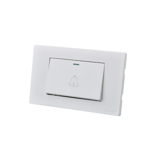 Interruptor Pulsador Puenteado Simple 10A Blanco