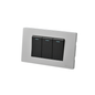 Interruptor Triple Armado 9/12 16A Plateado/Negro SEC