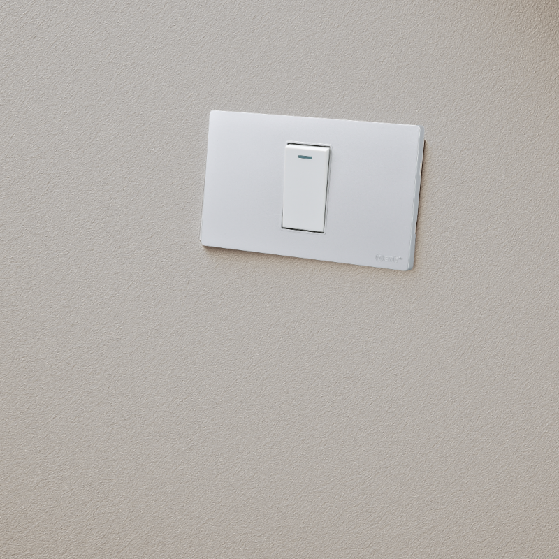 Interruptor Simple Armado 9/12 16A Plateado