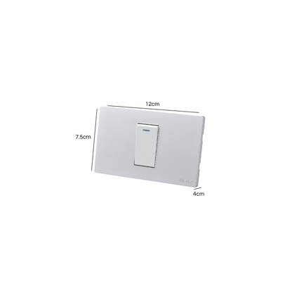 Interruptor Simple Armado 9/24 16A Plateado