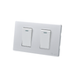 Interruptor Doble Armado 9/24 16A Plateado  SEC