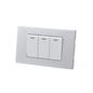 Interruptor Triple Armado 9/12 16A Plateado SEC