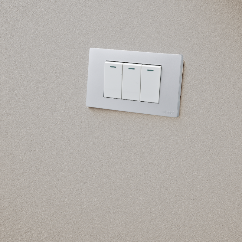 Interruptor Triple Armado 9/12 16A Plateado SEC