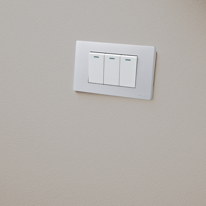 Interruptor Triple Armado 9/12 16A Plateado SEC