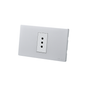 Tomacorriente Simple Puenteado Armado 10A Plateado SEC