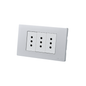 Tomacorriente Triple Puenteado Armado 10A Plateado SEC