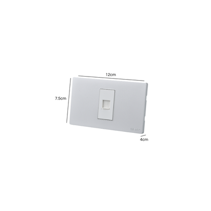 Toma Internet Puenteado Rj45 Plateado