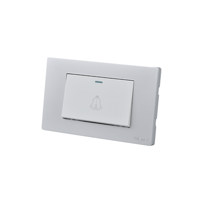 Interruptor Pulsador Simple 10A Plateado