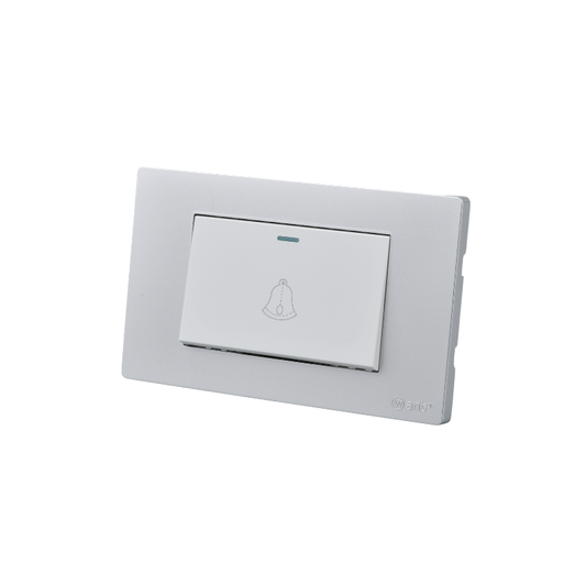 Interruptor Pulsador Simple 10A Plateado