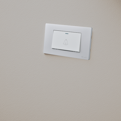Interruptor Pulsador Simple 10A Plateado