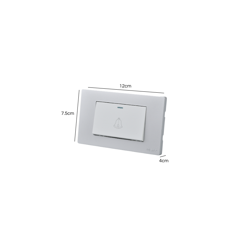 Interruptor Pulsador Simple 10A Plateado