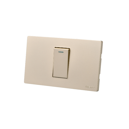 Interruptor Simple Armado 9/24 16A Dorado