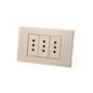 Tomacorriente Triple Armado 10A Dorado SEC