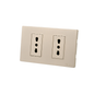 Tomacorriente Doble Puenteado Armado 16A Dorado SEC