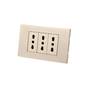 Tomacorriente Triple Puenteado Armado 16A Dorado SEC