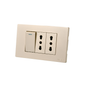 Interruptor Puenteado Armado 9/12 16A + 2 Tomacorrientes 16A Dorado SEC