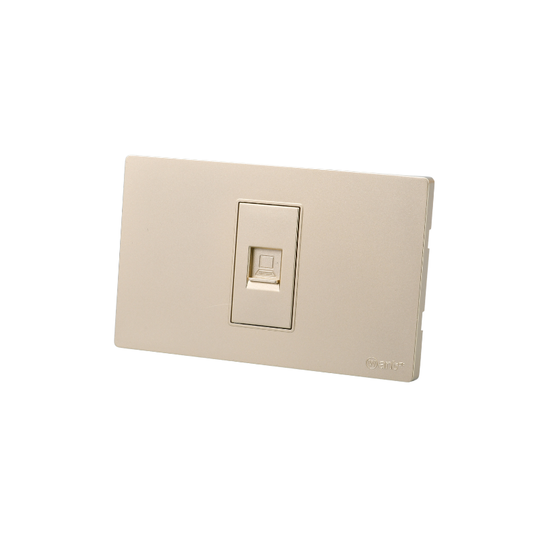 Toma Internet Puenteado Rj45 Dorado