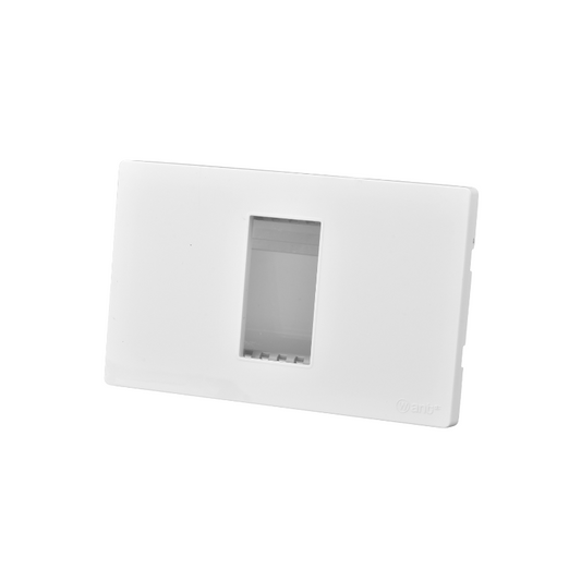 Placa Simple Metal Con Soporte Blanco