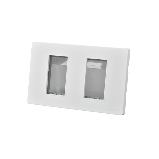 Placa Doble Metal Con Soporte Blanco