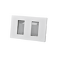 Placa Doble Metal Con Soporte Blanco