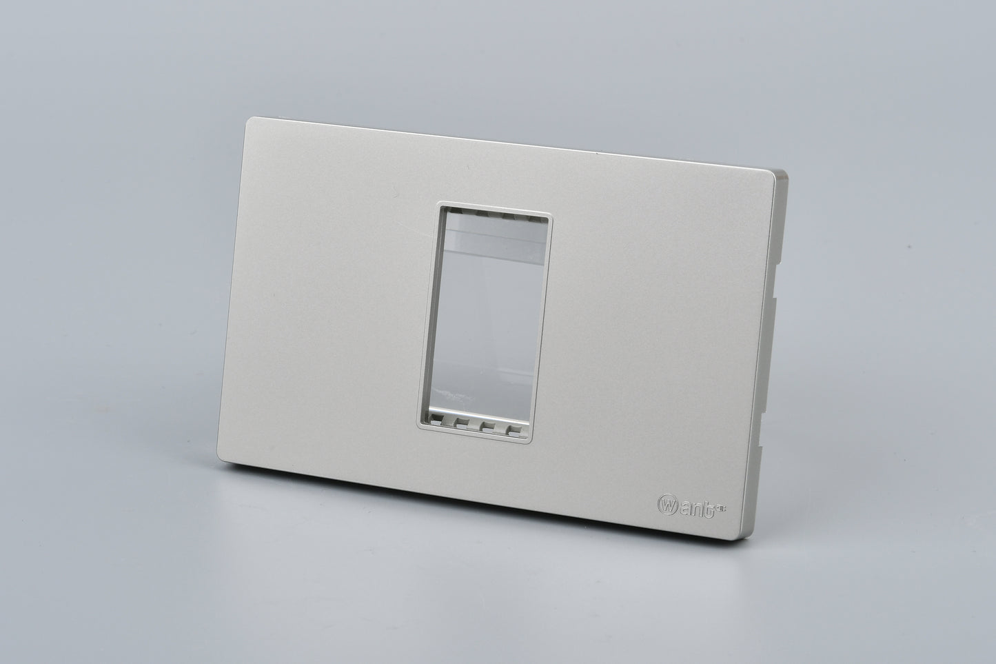 Placa Simple Metal Con Soporte Plateado/Negro