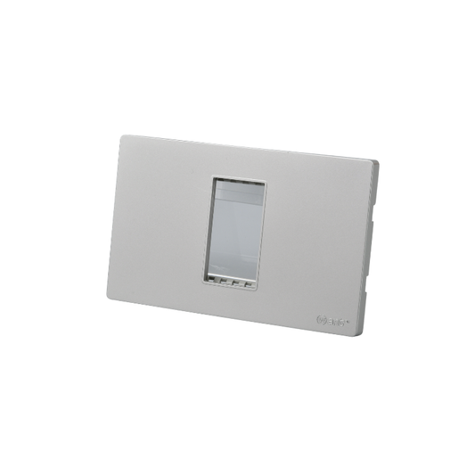 Placa Simple Metal Con Soporte Plateado/Negro