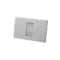 Placa Simple Metal Con Soporte Plateado/Negro