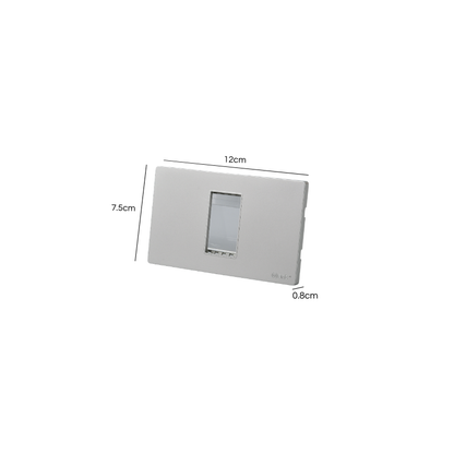 Placa Simple Metal Con Soporte Plateado/Negro
