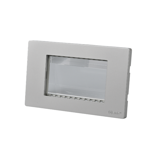 Placa Triple Metal Con Soporte Plateado/Negro