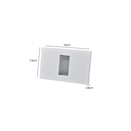 Placa Simple Metal Con Soporte Blanco