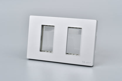 Placa Doble Metal Con Soporte Plateado