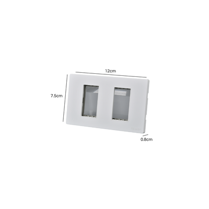Placa Doble Metal Con Soporte Plateado