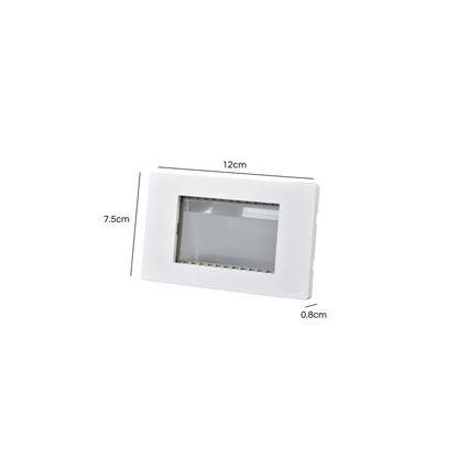 Placa Triple Metal Con Soporte Blanco