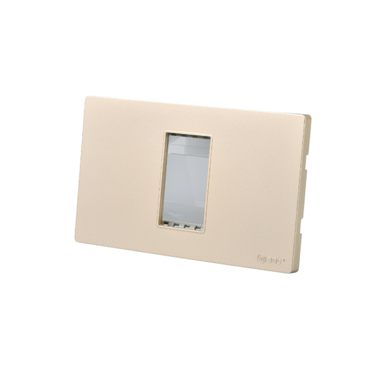 Placa Simple Metal Con Soporte Dorado