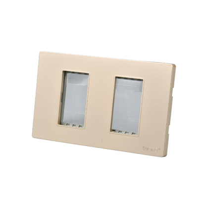 Placa Doble Metal Con Soporte Dorado