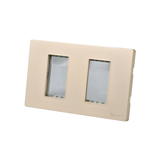 Placa Doble Metal Con Soporte Dorado
