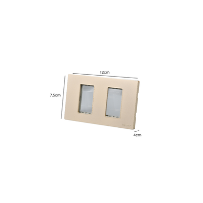 Placa Doble Metal Con Soporte Dorado